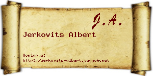 Jerkovits Albert névjegykártya